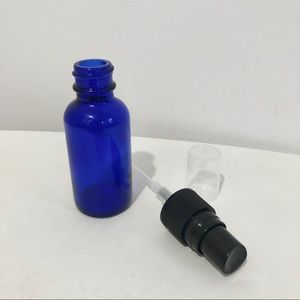 Blue glass empty spray bottle New never used